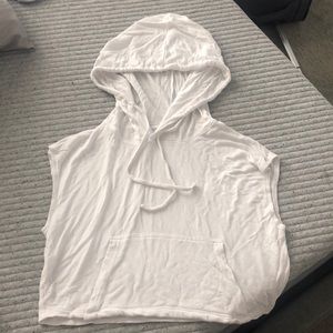 White small with a front pocket and hoodie